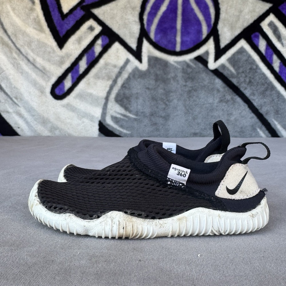 Size‎ 7c - Nike Aqua Sock 360 Water Shoes Baby Black & White 943759-003